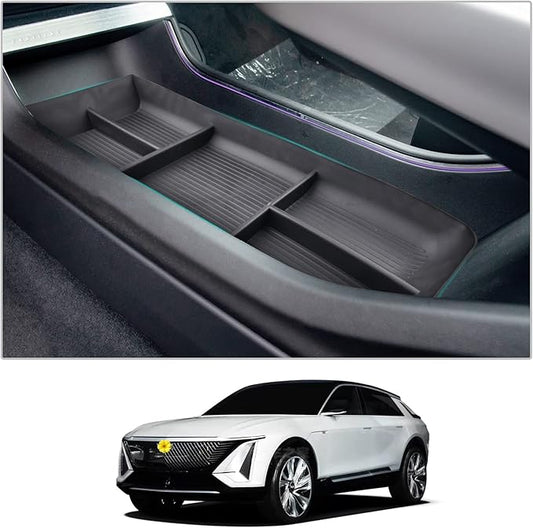 CDEFG for 2023-2025 Cadillac Lyriq Center Console Organizer 2023 2024 2025 Lyriq Lower Floor Console Tray for 2023-2025 Cadillac Lyriq Accessories Storage Box 2023-2025 Cadillac Lyriq