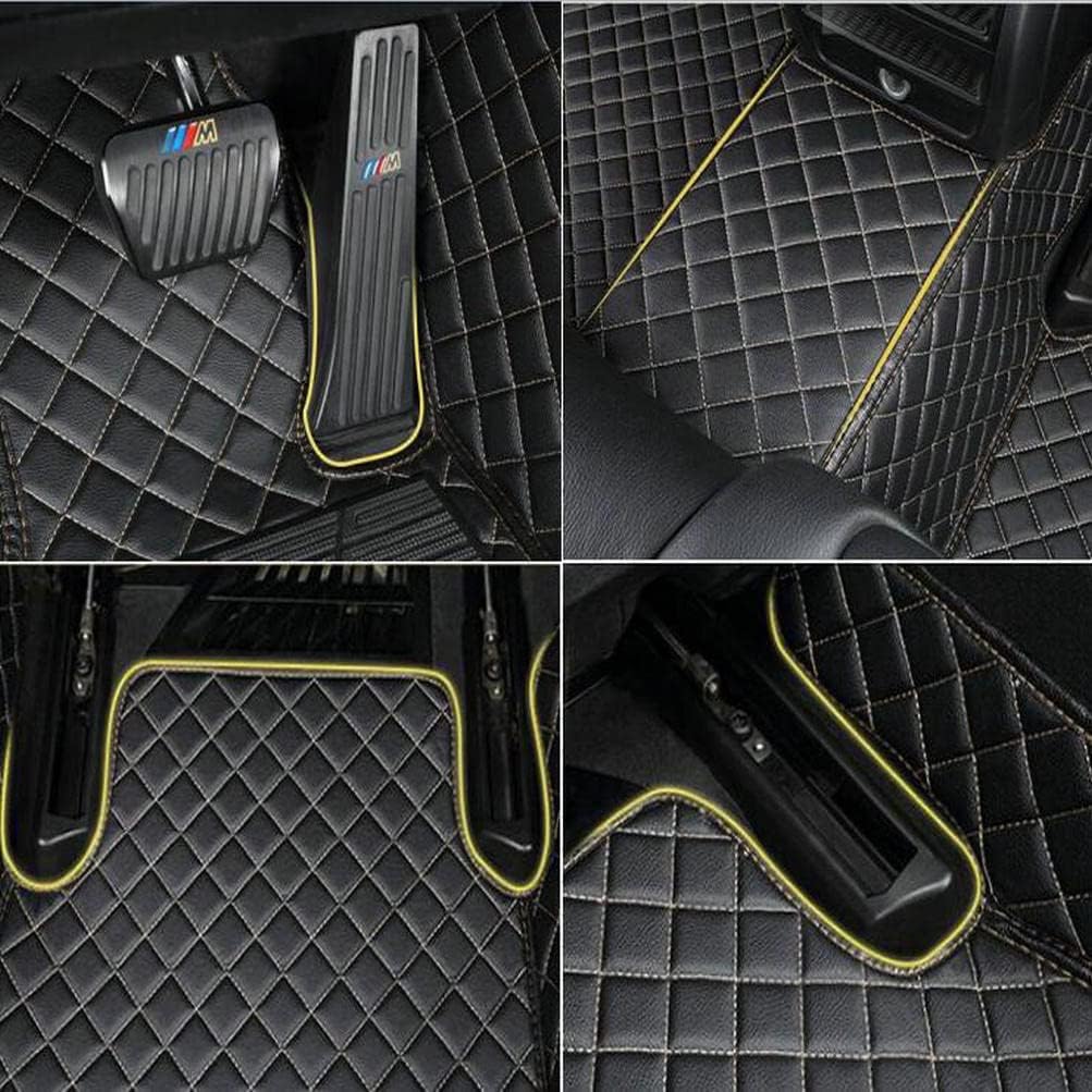 TAHALICustom Colors Car Floor Mats Black Pink for 99.9% Sedan SUV Sports， All-Weather Liners Car Floor mat，Luxury Leather Automotive Floor Mats (Pink-,3D Floor Mats)