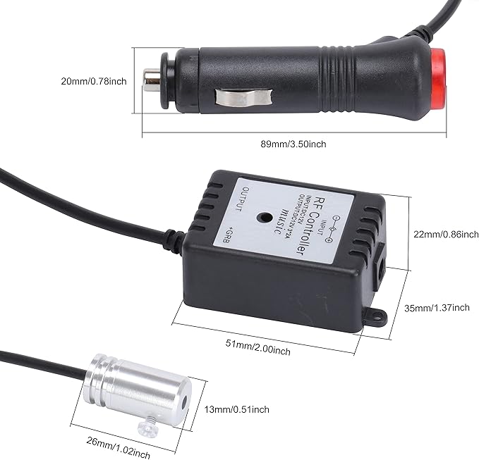 USB car Ambient Lighting Optic Fiber 8 Colors Music Sound Active with RF Remote Control Car Decorative Atmosphere Lighting Kit DC 12V 1W 3m with QC 3.0 Car Charger