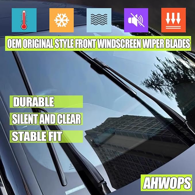 Front Wiper and Rear Wiper Blade Replacement for 2019-2023 Honda passport OEM Wiper Blades, Genuine Replacement (26“/24”/16” 3-Pack)
