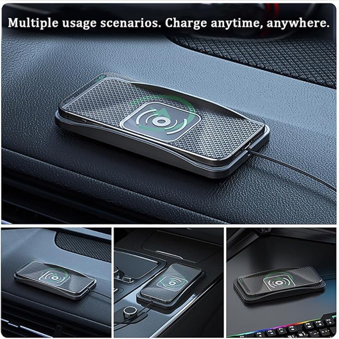 Wireless Car Charger Pad for Hyundai Tucson 2005-2026, Type-C/USB 20W Car Wireless Charger Non-Slip Phone Charging Pad Car Accessories,B 30cm Cable USB Plug