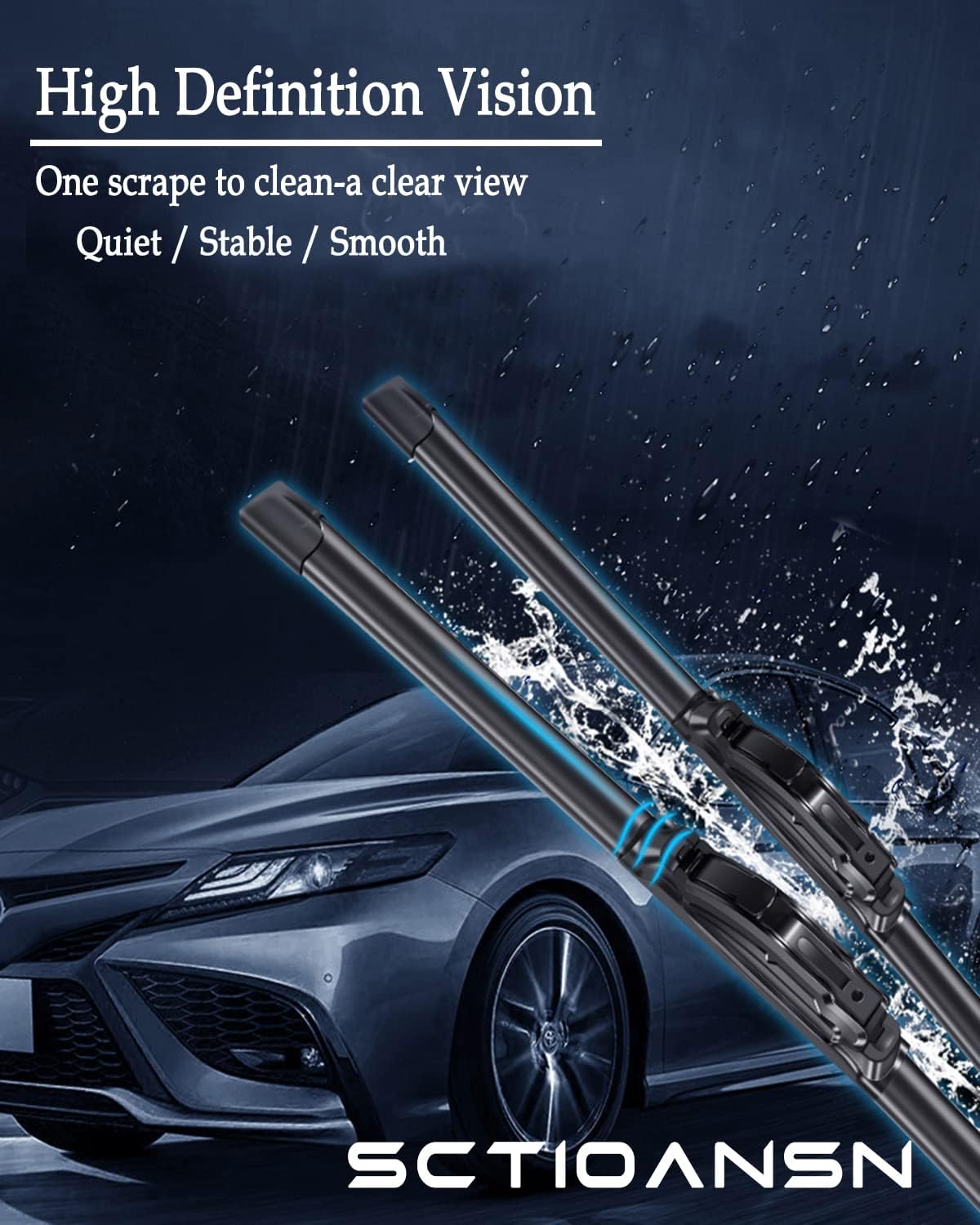 3Pcs Windshield Wiper Blades for Nissan Leaf 2011-2017, Original Equipment Automotive Replacement Windshield Wiper Blades for My Car- 26"/16"/10B" (Pack of 3) J- HOOK