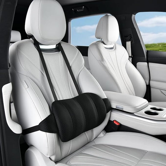 1 Piece Automotive Seat Lumbar Support Pillow for Kia EV6 2022-2025 2026, Driving Lower Back Cushion Ergonomic Orthopedic Posture Rest