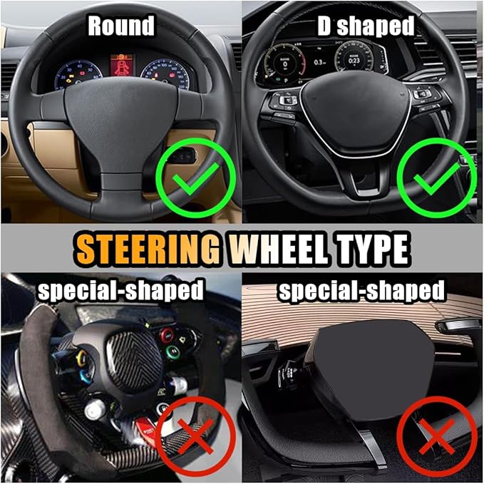 Bling Soft Leather Steering Wheel Cover, 15 Inch Colorful Rhinestones Auto Elastic Protector with Crystal Diamond for Women Girls, Car Accessories for Most Cars, SUVs (Yellow)