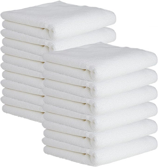 CARTMAN 16 x 24 Inch, 12 Pack, 350GSM Premium Microfiber Cleaning Cloths, Non-Abrasive, Reusable and Washable, All Purpose Cleaning Towels for Car Wash, Home Cleaning