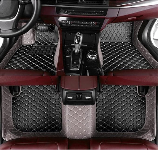 Custome Car Mats Accessories All Weather Floor mats Compatible with Automotive Floor Mats Passenger car mats (Gray Black)