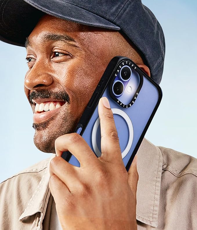 CASETiFY Impact iPhone 15 Case [Slim/Compatible with Magsafe / 8.2 ft. 4X Military Grade Drop Protection] - Strawberry and Mo - Clear Black