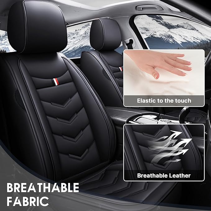 Car Seat Cover 7 Seats for Hyundai Palisade 2020-2025, Durable Wear Resistant Waterproof Seat Covers,Breathable No Odor Premium Leather Vehicle Seat Covers.(Standard,Black)