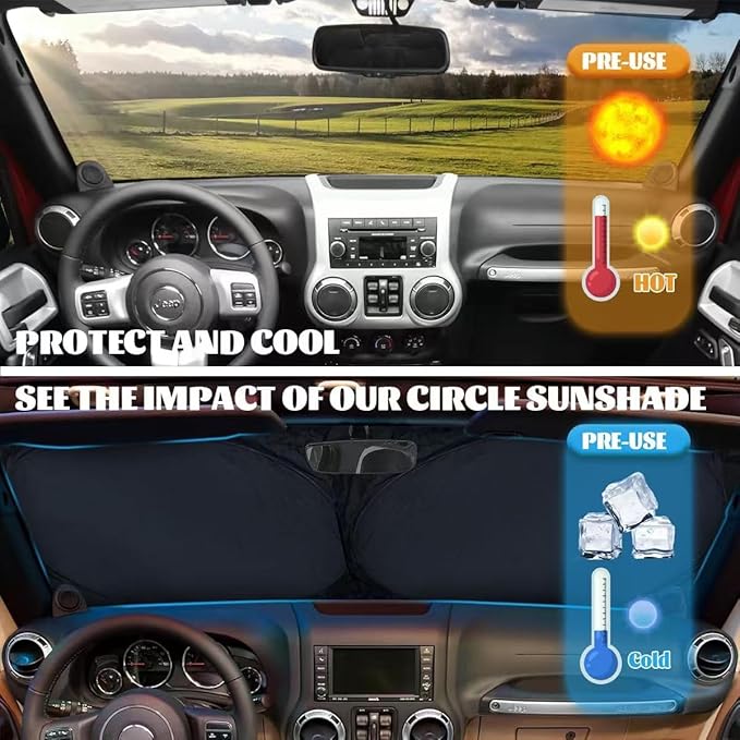 Easter Bunnies Car Window Sun Shield Funny Cartoon Painted Egg Bunny Front Window Sun Shade Rays Sun Shade Visor Protector for Car Sedan Truck SUV Accessories 59" L x 31.5" W