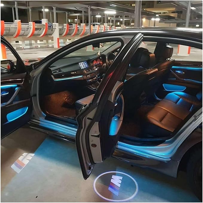 2 Colors Interior Led Stripe Decorative Door Ambient Light Compatible with BMW 5 Series F10/f11(Beige Door Cups Ctrl)