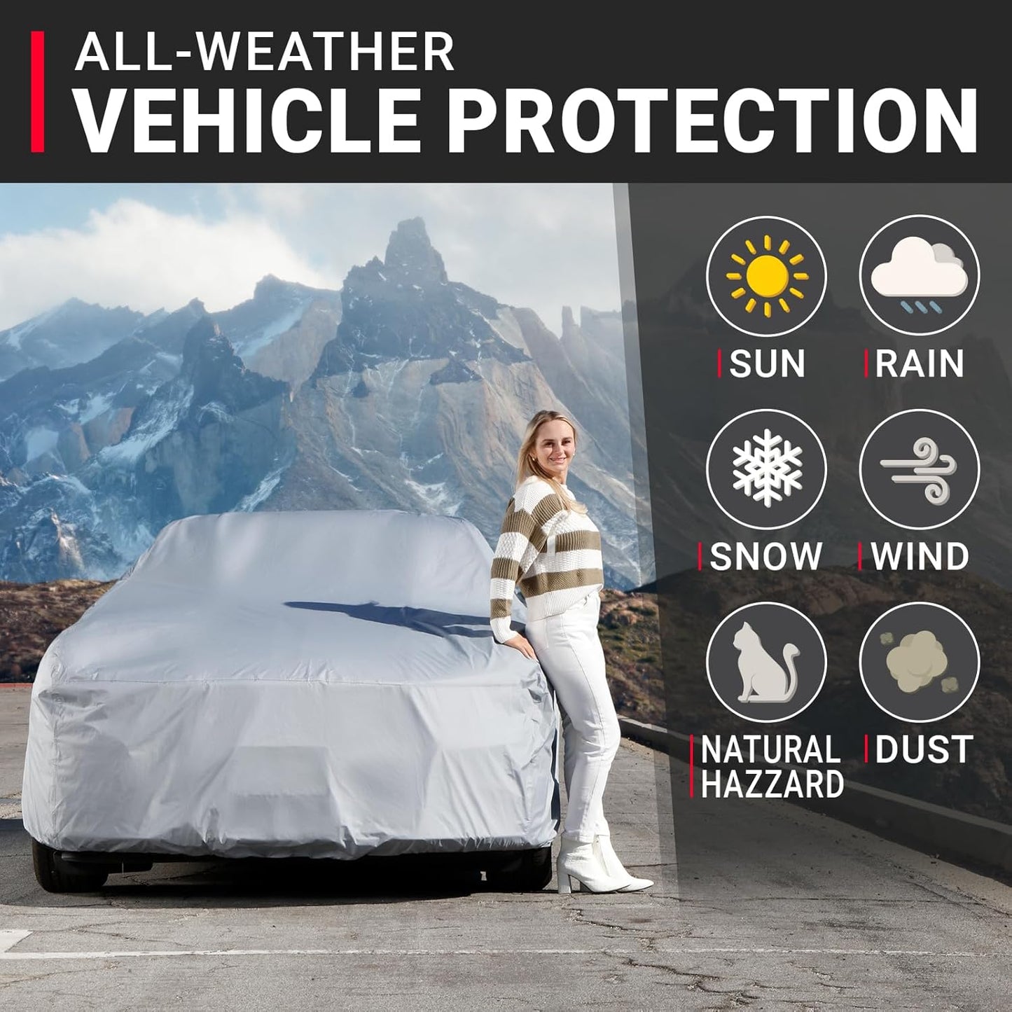 iCarCover Fits 1980-1994 Oldsmobile Cutlass Cruiser Wagon Car Cover Automobiles Form-Fit Padded Full Exterior Waterproof Automobiles Protection Covers