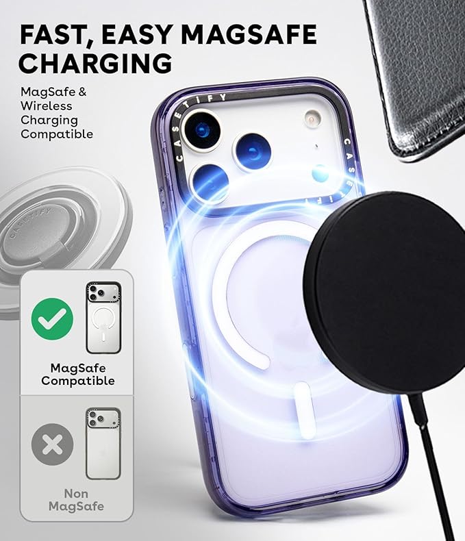 CASETiFY Impact iPhone 17 Pro Max Case [Slim/Compatible with Magsafe / 8.2 ft. 4X Military Grade Drop Protection] - Black Kingsnake - Clear Black