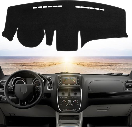 Dashboard Dash Cover Mat Carpet Compatible with 2011-2016 Chrysler Town & Country;2011-2020 Dodge Grand Caravan