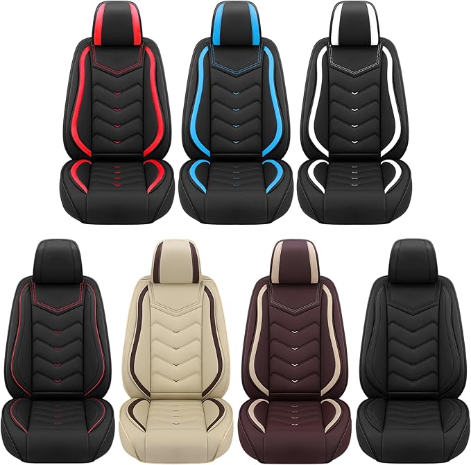 Car Seat Covers Fit for Infiniti g37 2000-2026, Stylish Sport Seat Covers, Waterproof Wear-Resistant Premium Nappa Leather Car Seat Cover.(Full Set/Black White)