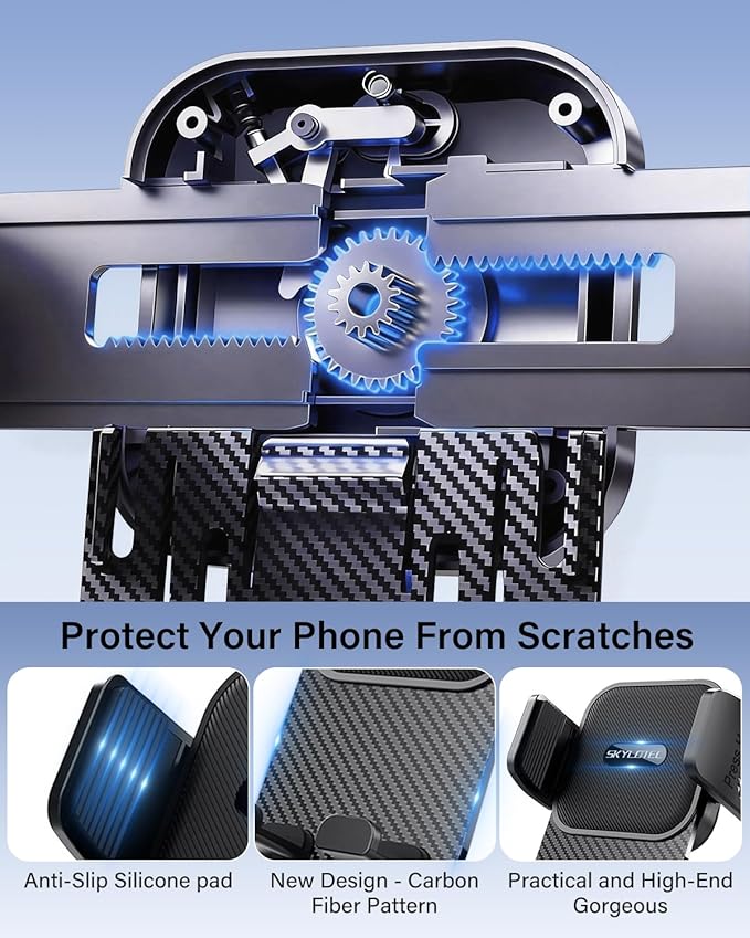 Phone Mount for Mercedes Benz GLC 2023 2024 2025 2026 C-Class 2022 2023 2024 2025 2026 Accessories 12.3-Inch Screen Fixed Clip, Automobile Cradles Car Phone Holder, Cell Phone Base Not Block Air Vent
