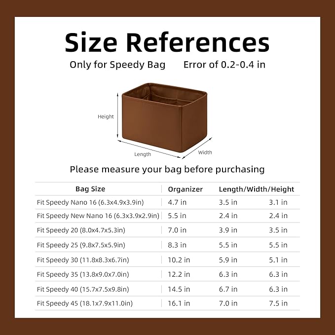 DGAZ Silk Purse Organizer Insert Fits LV Speedy 16/20/25/30/35/45 bags，Silky Smooth Bag Organizer，Luxury Handbag & Tote Shaper（Gold，SP30）