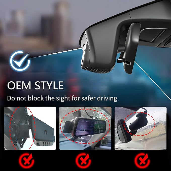 Mangoal 4K Honda CRV Dash Cam Custom fit for Gen6 CR-V & CR-V Hybrid 2023-2026(Black)(Model B), Integrated OEM Look, UHD 2160P Video, WiFi & App, 64GB Card