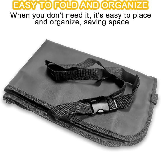 2PCS Car Seat Back Organizer, Waterproof Vehicle Storage Bag with Touch Screen Tablet Holder & 9 Pockets, Auto Kick Mats Back Seat Protector for Kids, Universal Travel Accessories (Gray/Small)