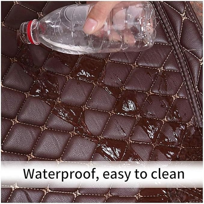 Custom Car Mats All Weather Fit Automotive Floor Mats PU Leather Protector Mat for Most Sedan, SUV, Truck Floor Mats (Black and White Side)