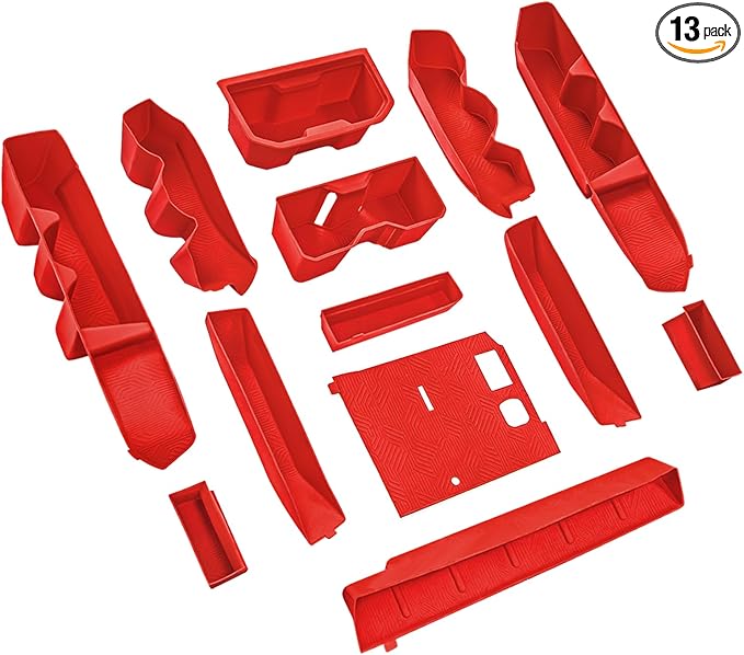 Interior Silicone Liner Insert Custom Fit for Tacoma 2024-2026, Silicone Organizer Tray for Tacoma Gen 4th Double Cab only - Fully Covered - for Tacoma Accessories