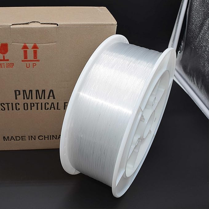 Ultra-Bright PMMA Plastic End Glow Optical Fiber Light for Fiber Optic Star Ceiling Light lamp Starlight Headliner kit for car Home(0.0098in diameter/39370ft Per roll)