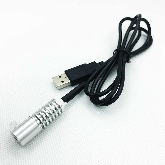 Side Glow Fiber Optic USB Light Source Illuminator Fiber lamp Light Source Guide Fiber LED Light Source 5V Fiber Small Light Source(Blue, 4mm)