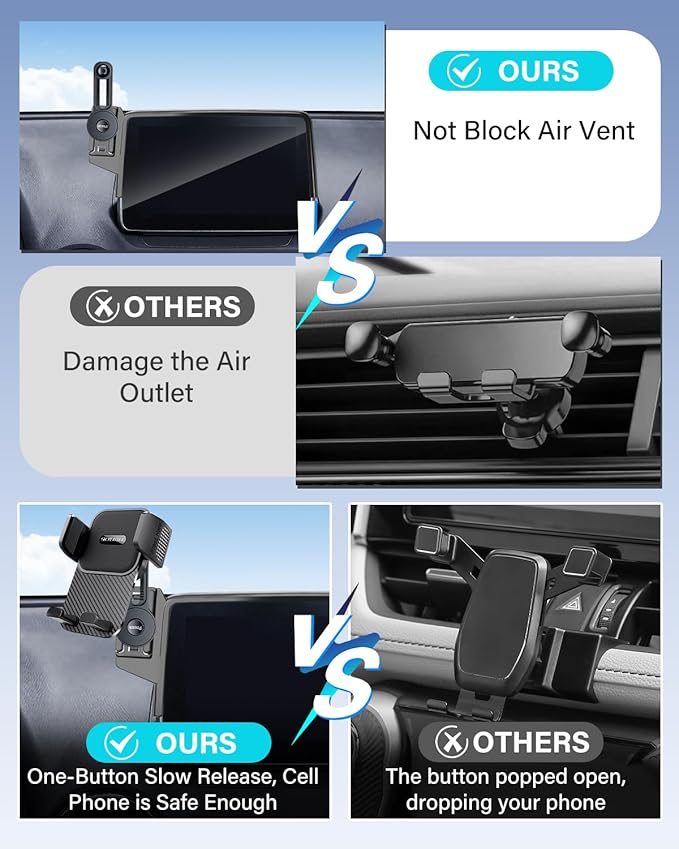 SKYLOTEC Phone Mount for Hyundai Elantra 2021-2024 2025 Accessories 10.25-Inch/8-Inch Screen Fixed Clip, Automobile Cradles Car Phone Holder, Cell Phone Base Not Block Air Vent