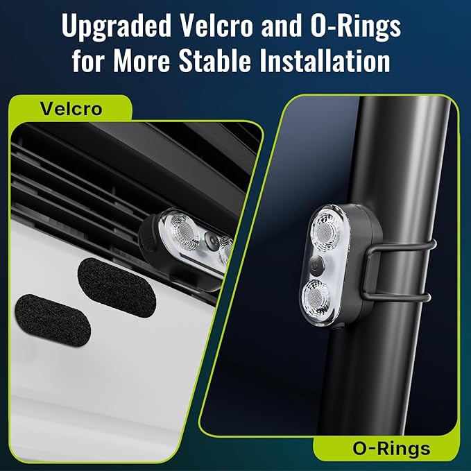Wireless LED Lights for Car 4PCS with Base, Button and Remote Control Interior Ambient Strobe Light, USB-C 120H 8 Colors IP65 Waterproof Rechargeable Underglow Light for Cars, Trucks, Motorcycle