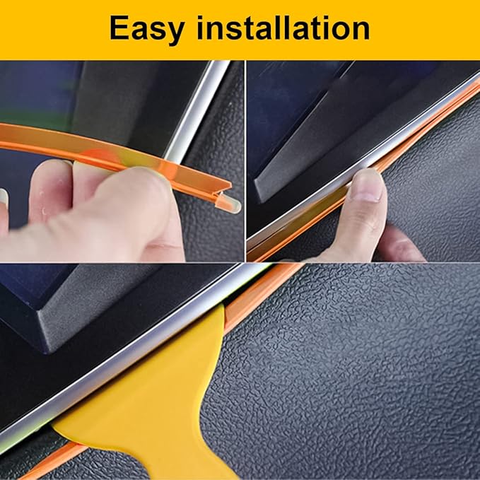 EL Wire LED Strip Lights, 10FT/3M USB Auto Neon Light Strip with Sewing Edge, Electroluminescent Car Ambient Lighting Kits with Fuse Protection, Car Decoration Accessories (Orange/10FT)