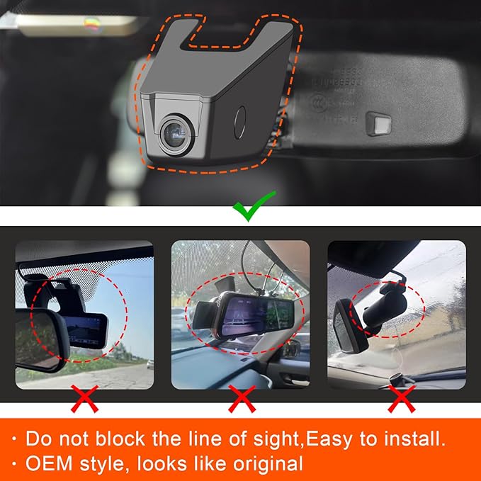 mangoal STARVIS 2 Front 4K HDR Dash Cam IMX678, Custom Fit for Ford F150 2013-2017 F250/F350 Super Duty 2015-2019(Model B), 5GHz WiFi, GPS, 64GB Card