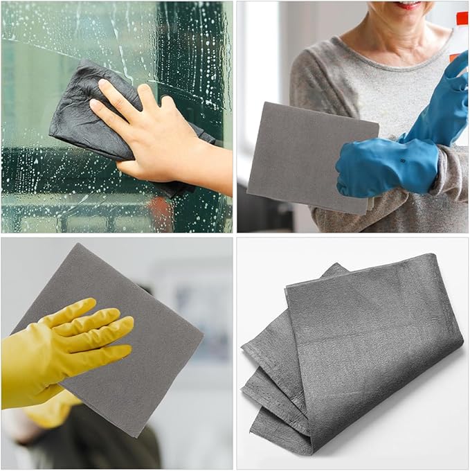 Abaodam 2pcs Car Wash Towels Microfiber Absorbent Drying Towels for Car Detailing and Window Cleaning, Lint-Free 30x30cm Cloths for Automotive Interior and Exterior Use