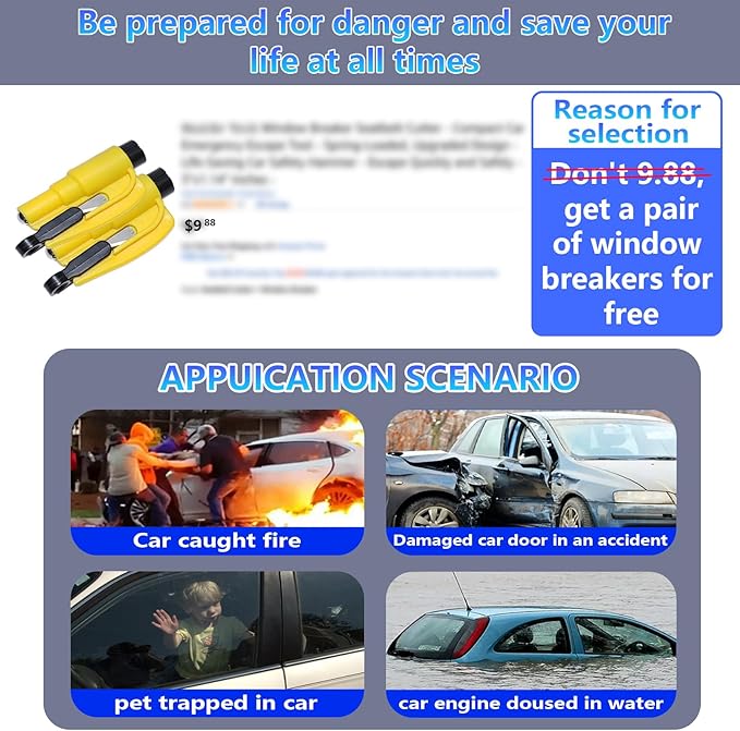 【Compatible with Honda Pilot】 Seat Gap Filler,No Drop Seat Guard Compatible with Honda Pilot,Drop Seat Guards for Cars(2Pcs),Emergency Keychain Car Escape Tool(2Pcs)