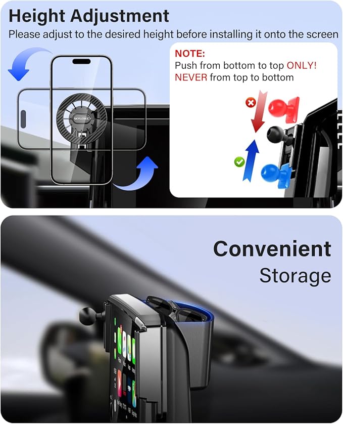 Car Phone Holder for BMW 5 Series M5 2017 2018 2019 2020 Accessories 10.25-Inch Screen Fixed Clip, Automobile Cradles Magnetic Phone Mount Compatible with MagSafe, Strong Magnets Cell Phone Base