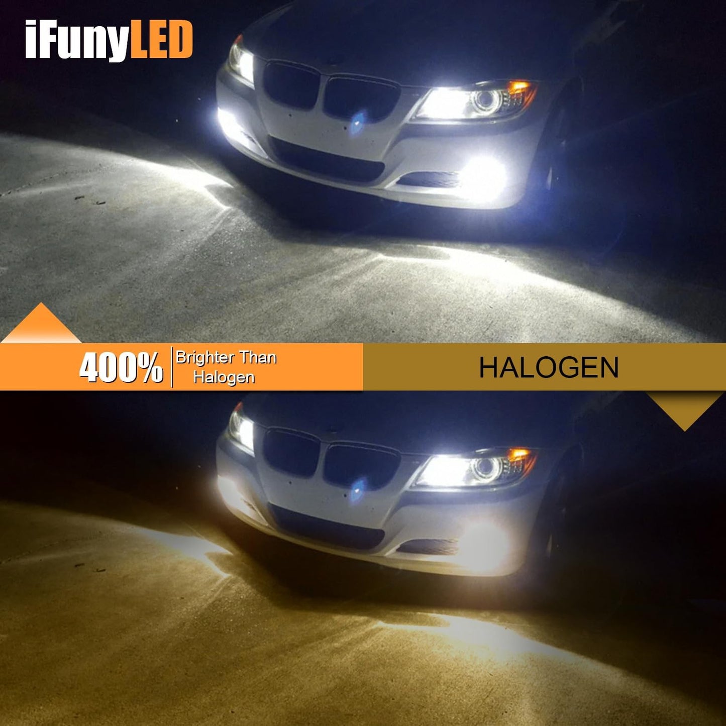 5202 5201 LED Bulbs, PS19W Fog Light 6500K Cool White, Pack of 2
