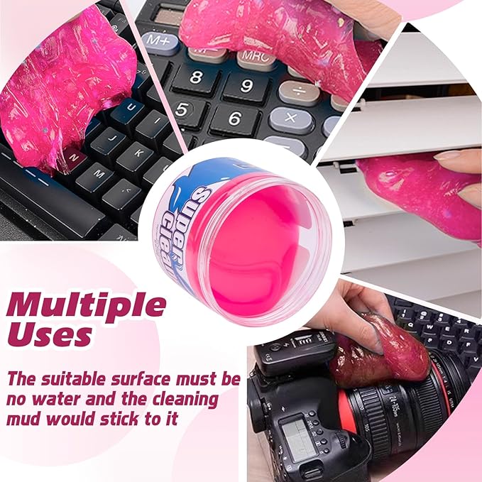 x xotic tech Car Cleaning Gel for Car Detailing Putty Interior Cleaner Slime Auto Detail Tools Supplies Accessories Valentines Day Gifts for Him Her Men Women Stocking Stuffers Pink 6 Pack