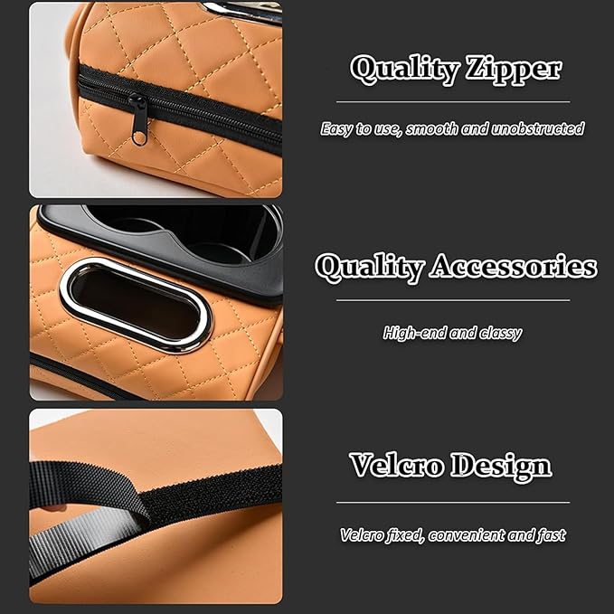 Car Armrest Pad for Toyota RAV4 XA50 RAV 4 2019-2024, PU Leather 5-in-1 Armrest Storage Box Center Console Cover Armrest Cushion Arm Rest Cushion Pads with Cup Holders and Tissue Box, G/Red