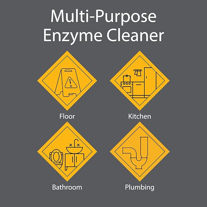Zeiff Pro-Grade Multi-Purpose Probiotic Enzyme Cleaner - Powerful Cleaning & Odor Eliminating Formula For Professional & Home Surfaces - 32 Ounce - Fragrance Free, 2 Pack