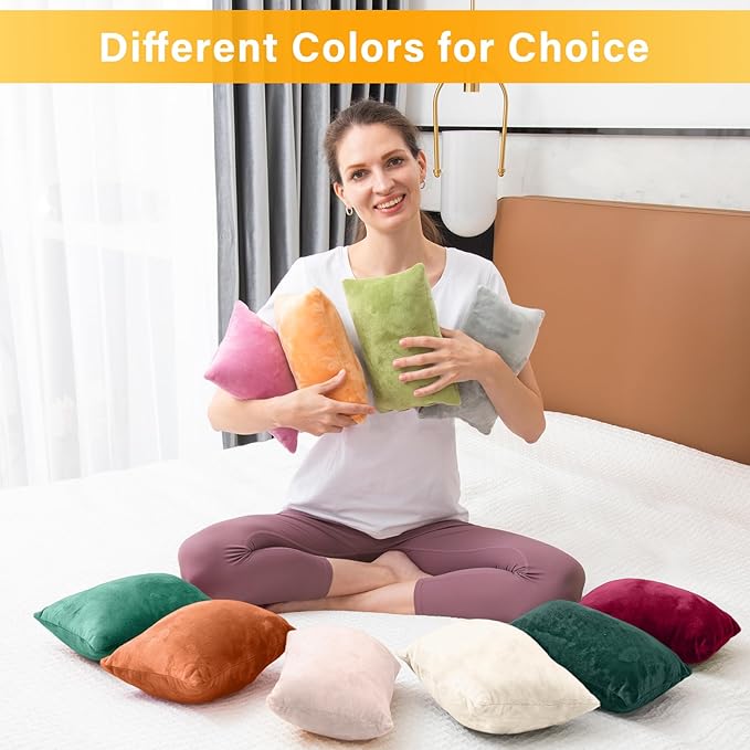 2 Pack Small Pillow, Memory Foam Mini Pillow 11 X 7 Inches for Travel, Sleeping, Nap and Neck, Knee, Lumbar Support, Tiny Cushion for Pet, Dogs (Dark Green)