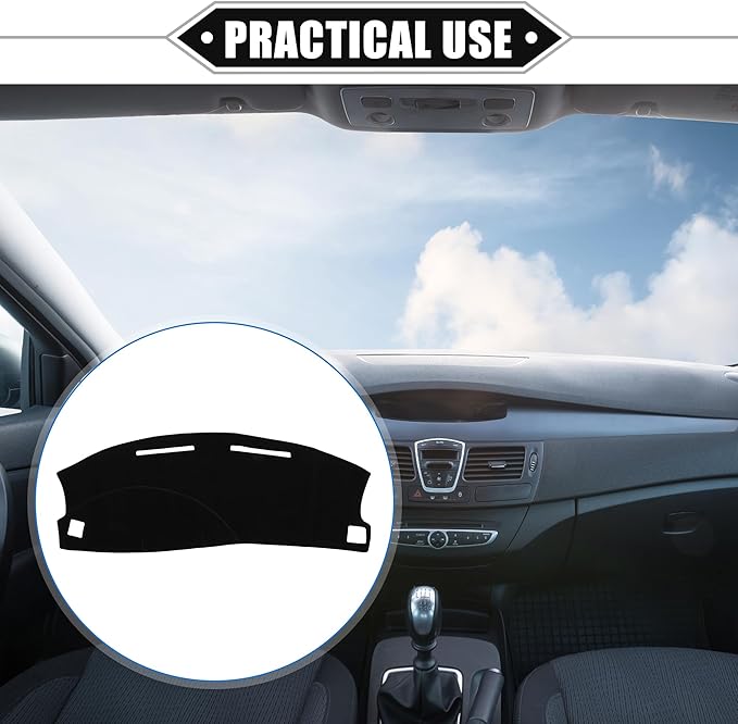 Dashboard Cover Compatible for Dodge Charger 2005-2007, Nonslip Polyester Black Dash Cover Mat Dash Board Protector Cover