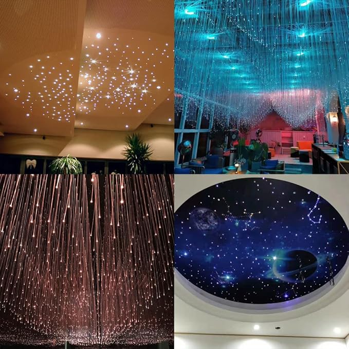 Ultra-Bright PMMA Plastic End Glow Optical Fiber Light for Fiber Optic Star Ceiling Light lamp Starlight Headliner kit for car Home(0.118in diameter/492ft Per roll)