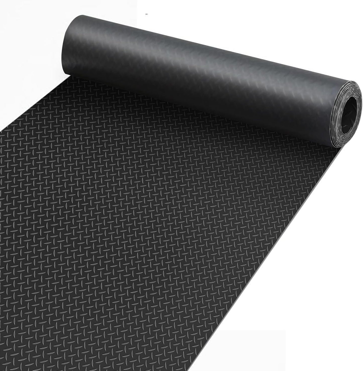 Premium Garage Floor Mat, Commercial Grade Heavy Duty Parking Mat for Garage Floor, Golf Cart Parking, Water/Stain Resistant Floor Runner (Black Diamond, 4 x 20 Feet)
