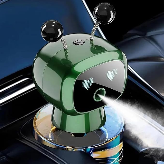 Smart AI Robot Car Aromatherapy Diffuser, Automatic Air Freshener Spray, 5PCS Replenishing Fluid