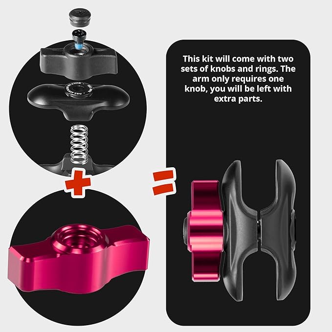 Tackform Link Vent Mount Magnetic Phone Holder - Compatible with 2021-2025 Ford F150 & Raptor, 2023-2025 Ford Super Duty | Aluminum | 2" Arm | Pink | (NOT MAGSAFE Compatible)