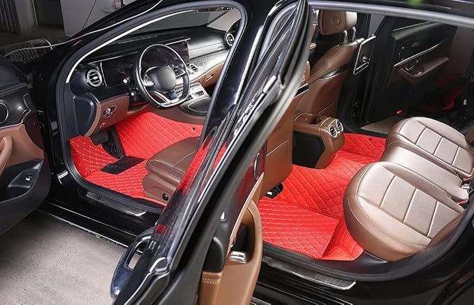 Custome Car Mats Accessories All Weather Floor mats Compatible with Automotive Floor Mats Passenger car mats (White)