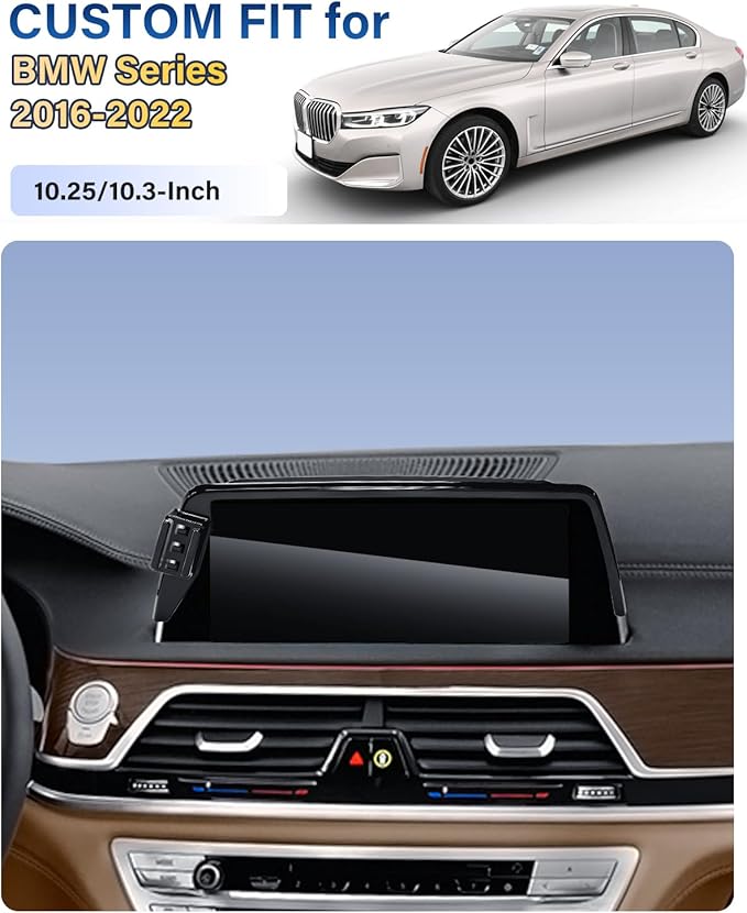 Car Phone Holder for BMW 7 Series 2016-2020 2021 2022 Accessories 10.25/10.3-Inch Screen Fixed Clip, Automobile Cradles Magnetic Phone Mount Compatible with MagSafe, Strong Magnets Cell Phone Base