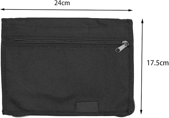 Car Document Holder, Car Glove Compartment Organizer 6 Pockets Multifunctional Zipped Design Portable Car Document Holder Universal for Car