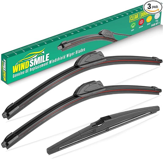24" 20" 11" Windshield Wiper Blades Replacement for Buick Envision 2021-2025,Enclave 2025,Chevy Traverse 2025,GMC Acadia 2024-2025 Premium All Weather Front Rear Wipers Set - OEM Quality (Pack of 3)