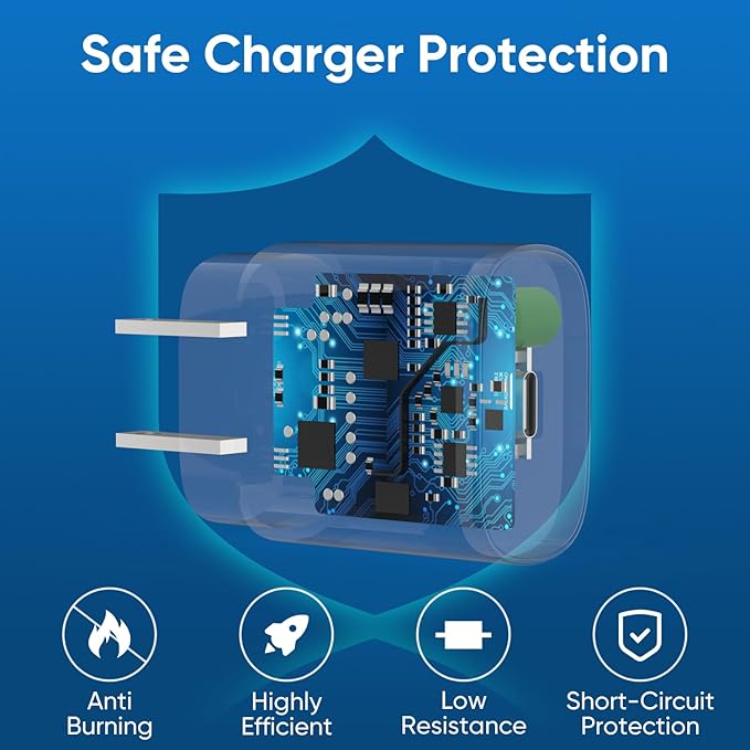 iPhone 17 16 15 Charger Fast Charging 10FT Cable, 30W USB C Charger Block for i Phone 15 16 16e 17 Air Plus Pro Max/iPad Pro/AirPods, PD USBC Power Adapter Wall Plug & Long Type C to C Cord