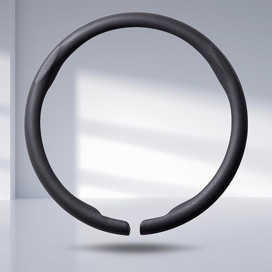 Steering Wheel Cover Thin Car Steering Wheel Accessories Universal Snap On Protector, Black