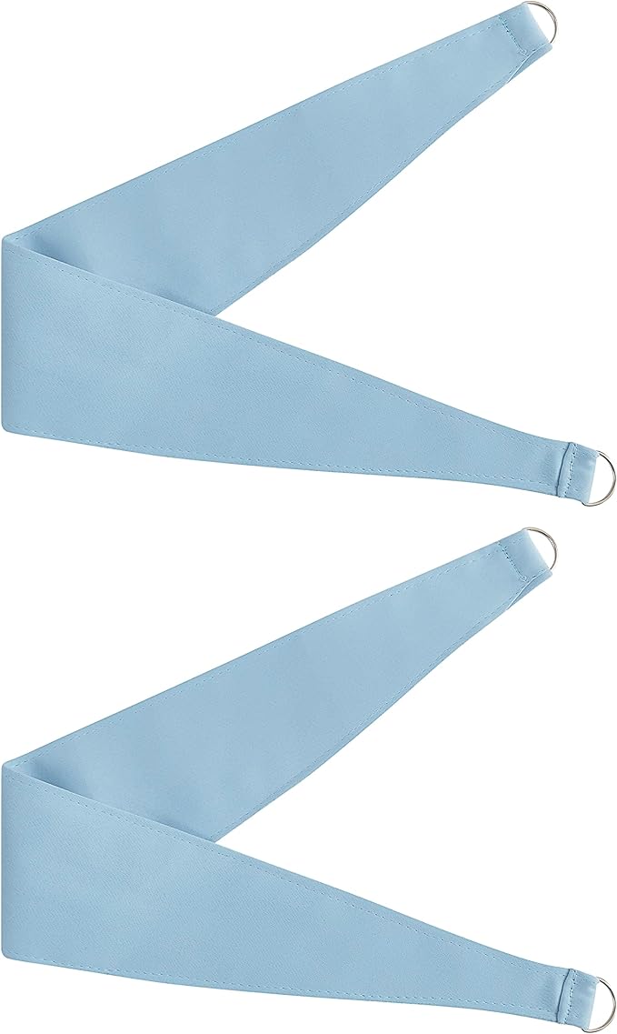 Bujasso Sky Blue 80% Blackout Curtains with Sheer Overlay Mix and Match Double Layer Thermal Insulated Window Panels 95 inch for Living Room Bedroom Blue Drapes with Tiebacks Grommet Top 37" Wx95 Lx2